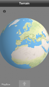 Start Screen MapBox Earth for iOS