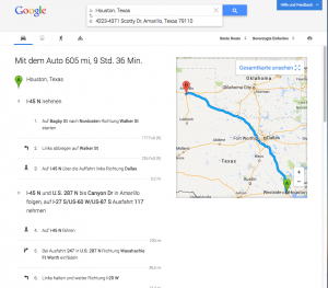 detailed route in the new google maps
