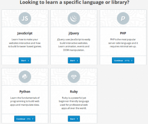 see some example languages at codeacademy