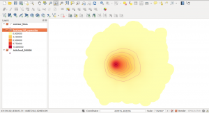 results raster iso lines contour QGIS 