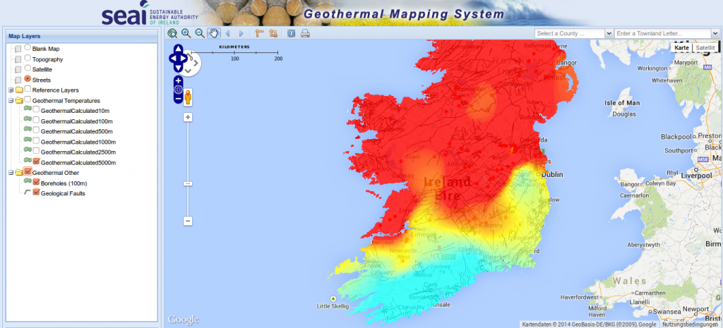 geothermal ireland real time map