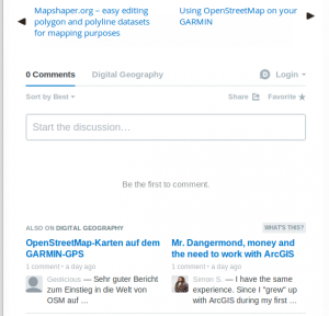 disqus discussion on digital geography