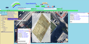 Menu item “Edit-> Edit bounds of Image Layer” in the interface of OpenWebGIS.