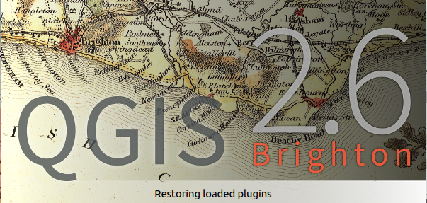 QGIS 2.6 sttart screen