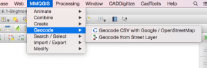 Choose mmqgis' geocoding feature