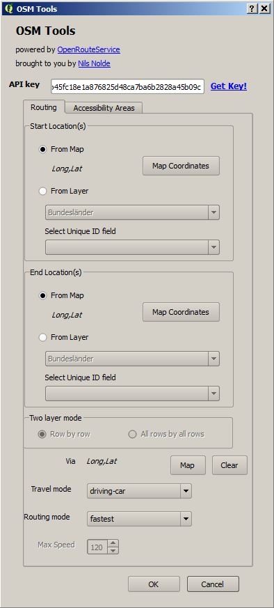 OSM tools interface