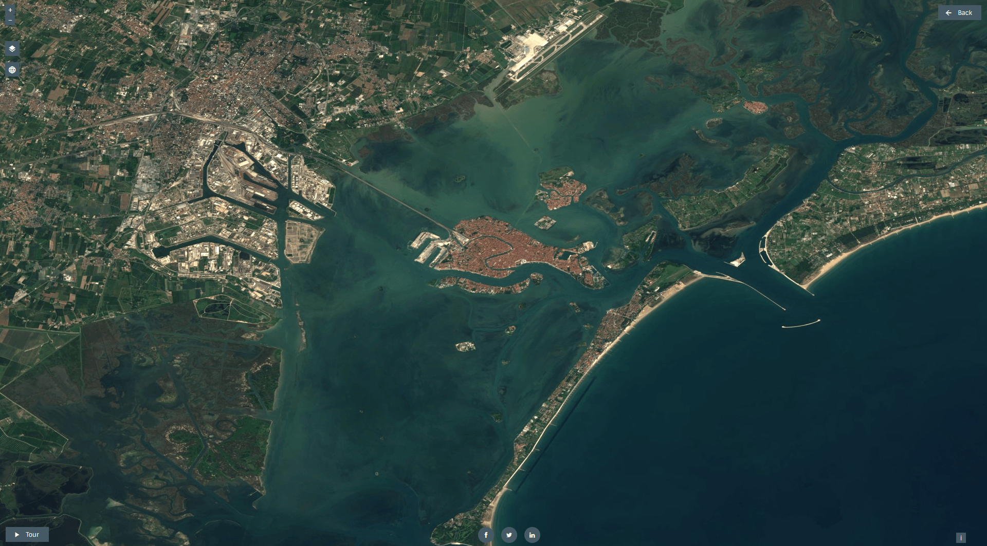 Venice from above captured by Sentinel-2