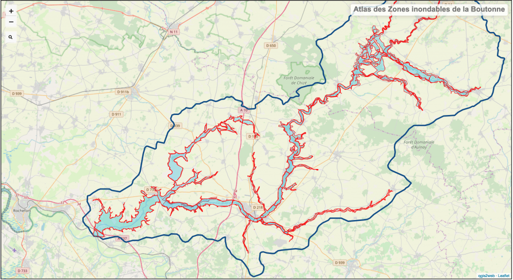 The Boutonne basin map
