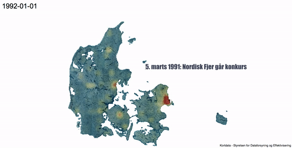 the housing marekt in Denmark as an animation